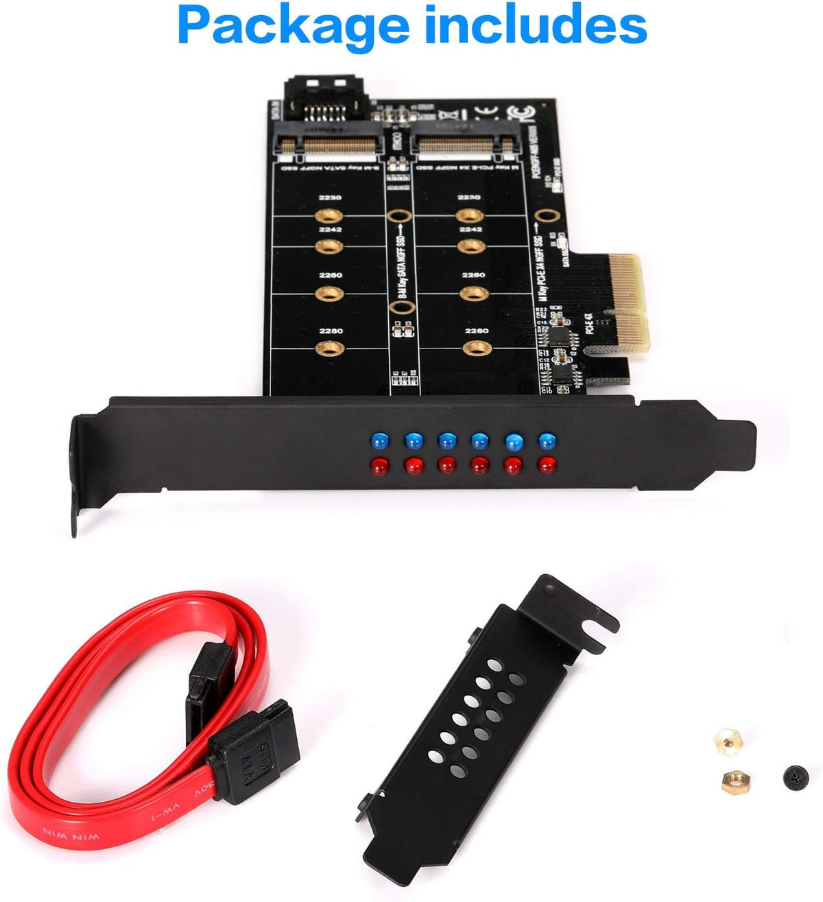 M.2 SSD to PCIe 3.0 X4 Adapter Card with Low Profile Bracket X286127