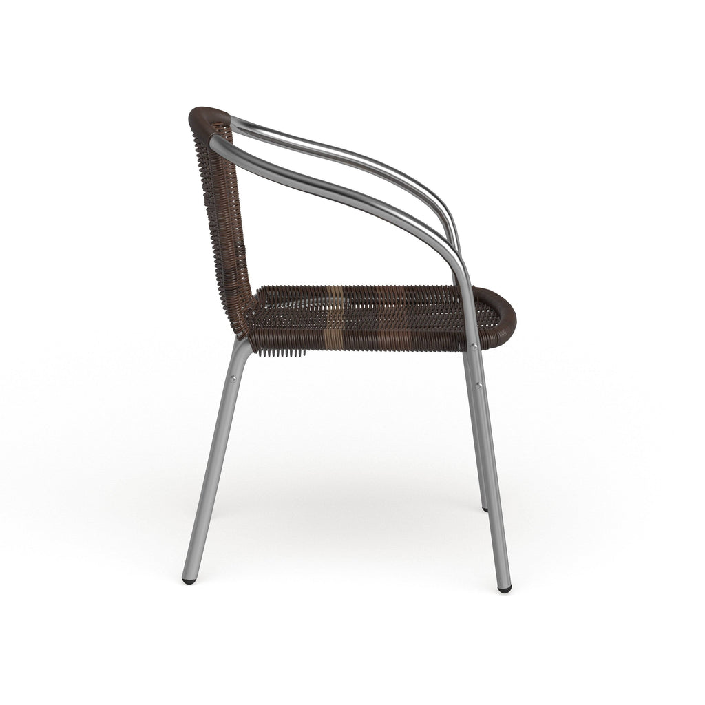 Aluminum and Rattan Stack Chair Z77931