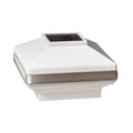 White Vinyl Solar-Powered Pyramid Fence Post Cap G835