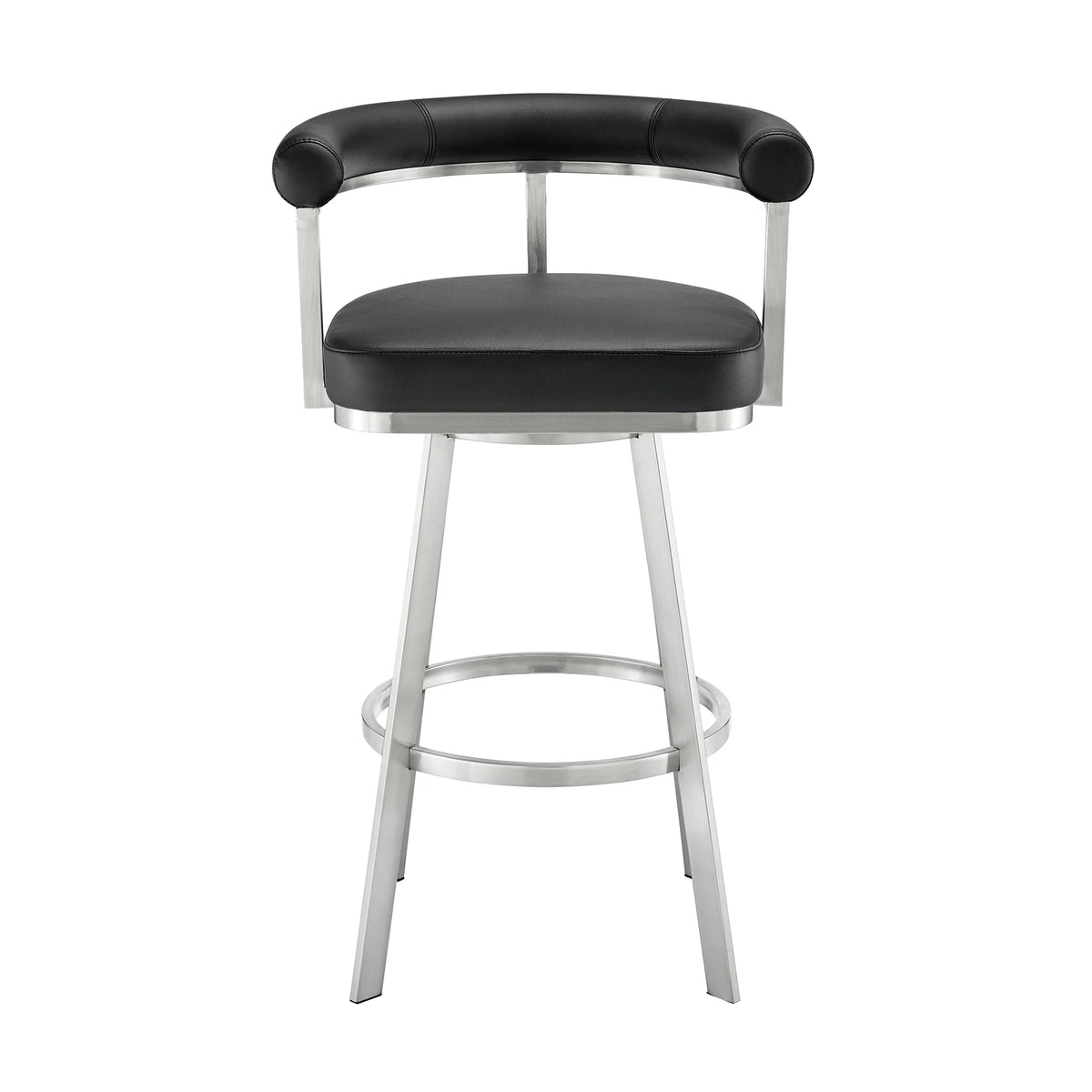 Black Faux Leather Bar Stool M117