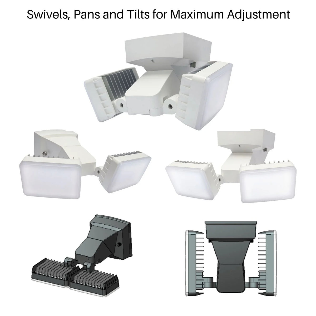Dusk-to-Dawn Security Flood Light with Timer, 2100 Lumen LED, Wall Mount Y301174
