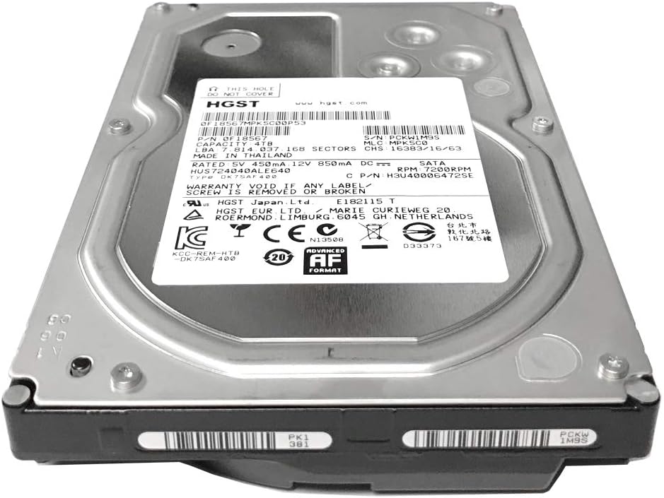 4TB 7200RPM SATA 6.0Gb/s 64MB Cache 3.5inch Internal Hard Drive Pack of 2 V9669