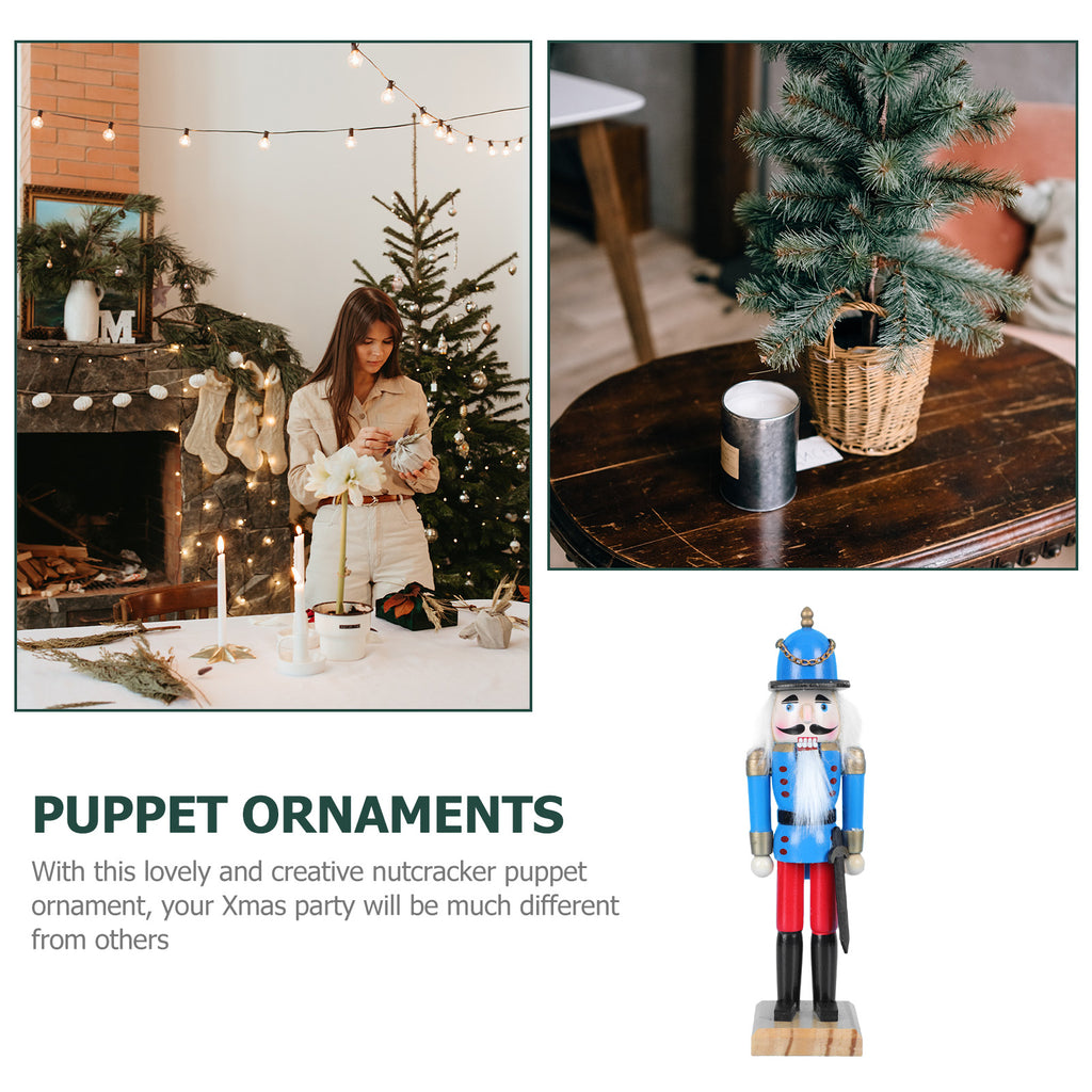 Walnut Nutcracker Doll Home Desktop Decor Q81556
