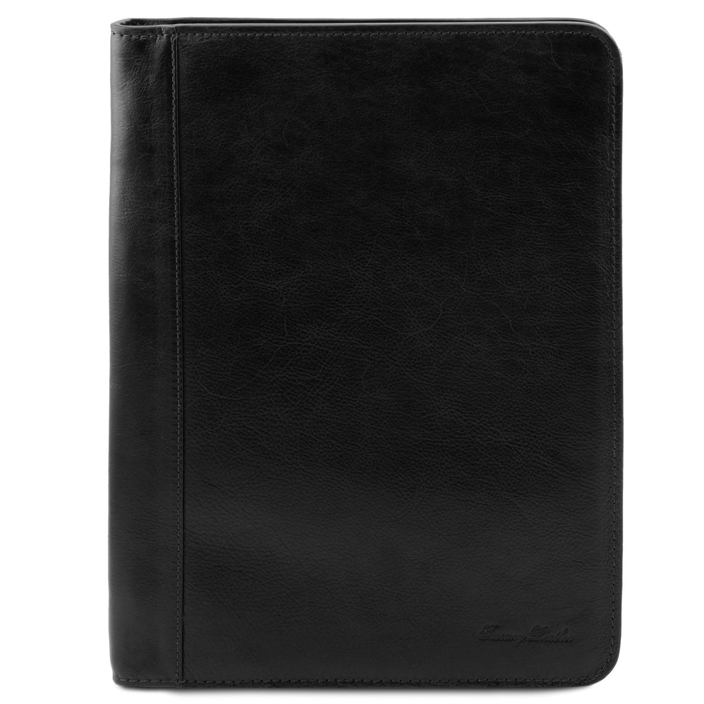 Black Leather Document Case with Ring Binder Z142212