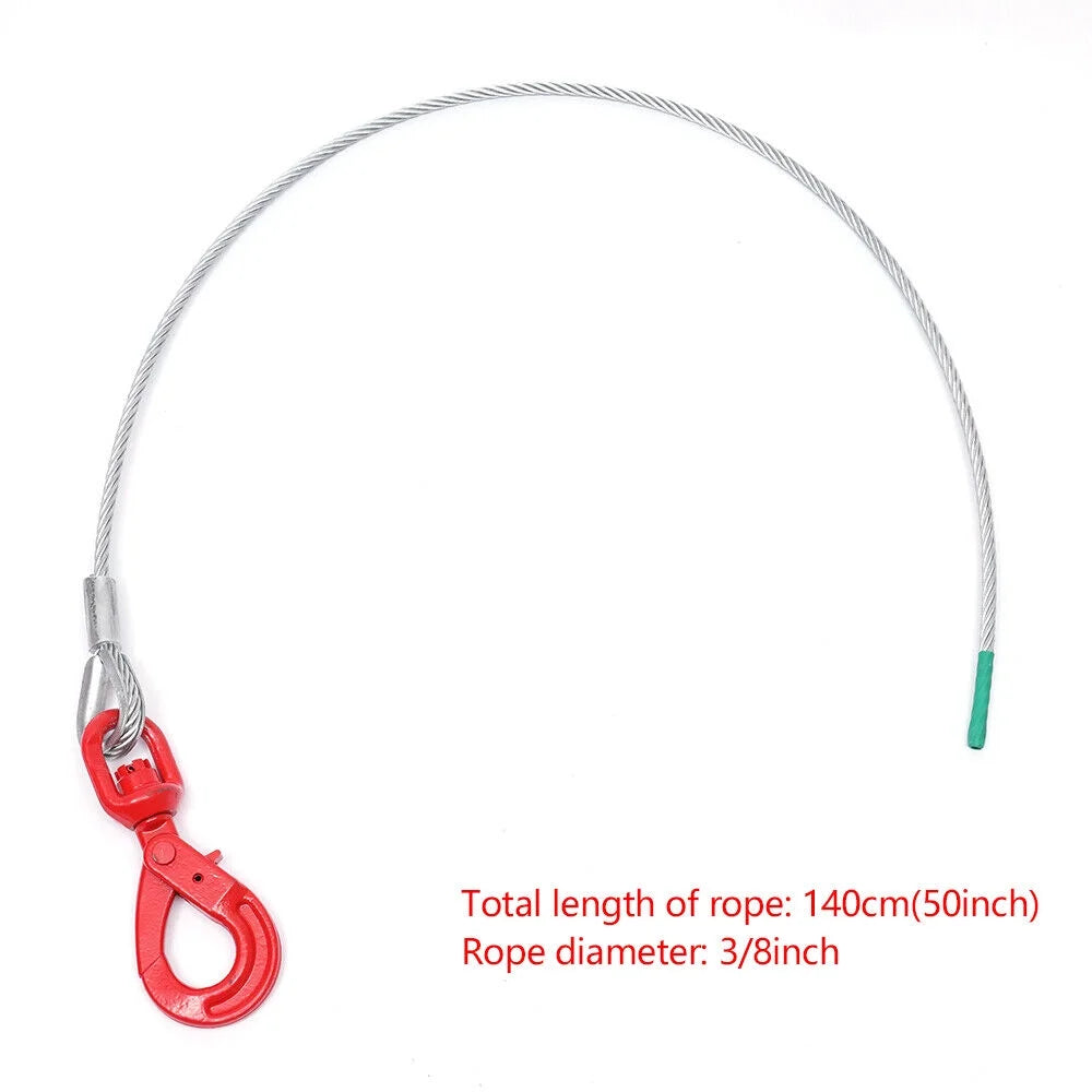 3/8" x 50" Steel Core Winch Cable with Self-Locking Hook X631
