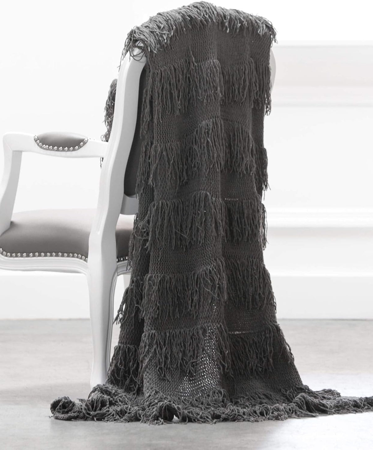 Moroccan Wedding Throw, Charcoal, 45 x 59 S76832