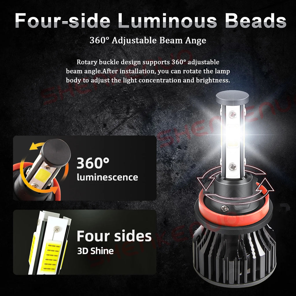 2011-2019 Dodge Grand Caravan LED Headlight Bulbs h9 h11 High Low Beam Fog Lights 6x Bulbs Combo I835165