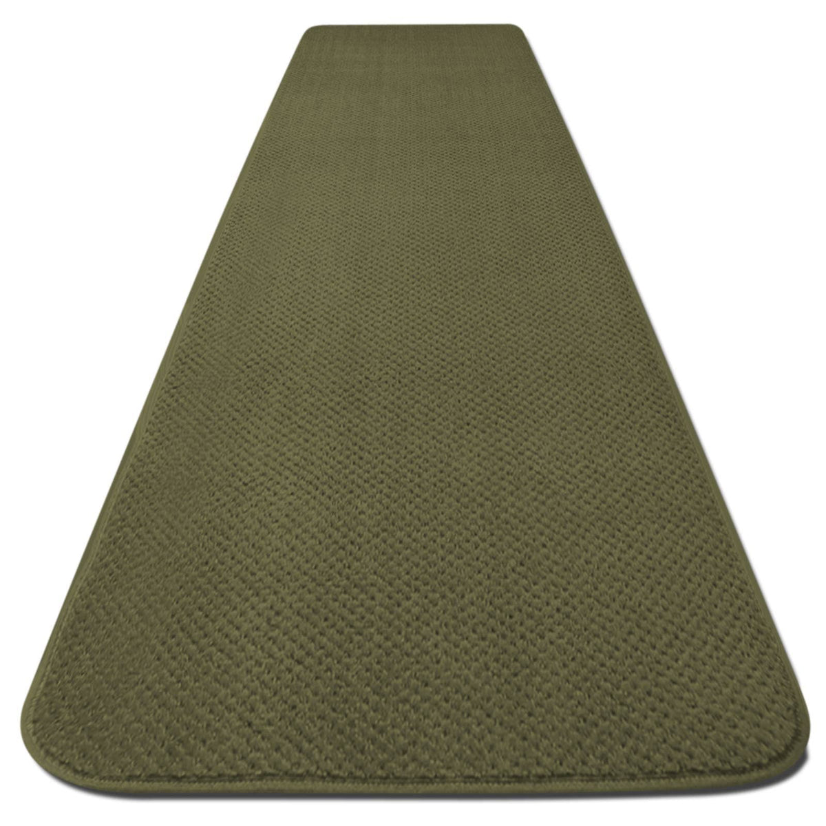 Olive Green Skid-Resistant Carpet Runner M69836