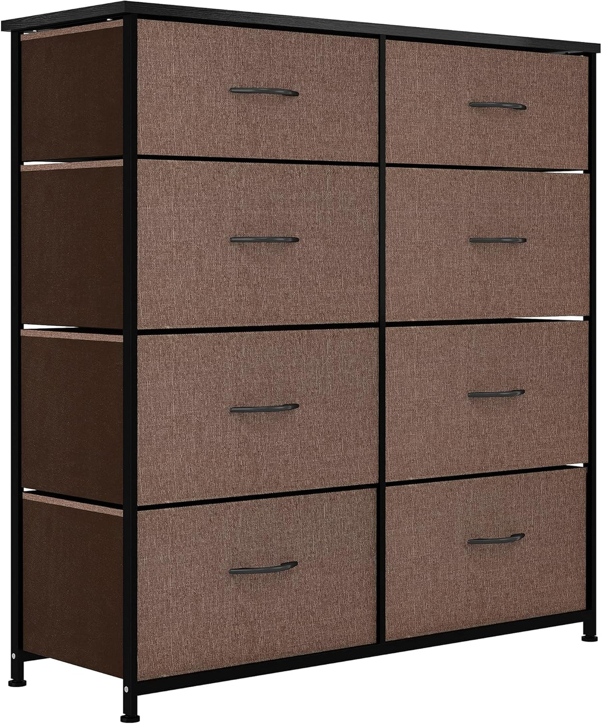 8 Drawer Fabric Dresser with Steel Frame and Wooden Top P994380