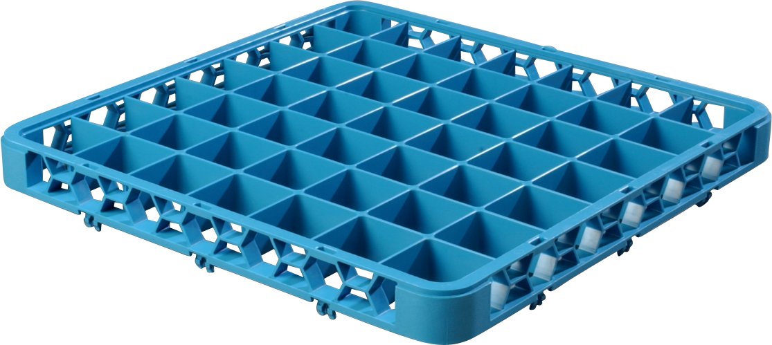 49-Compartment Divided Glass Rack Extender, Blue, Case of 6 S988937
