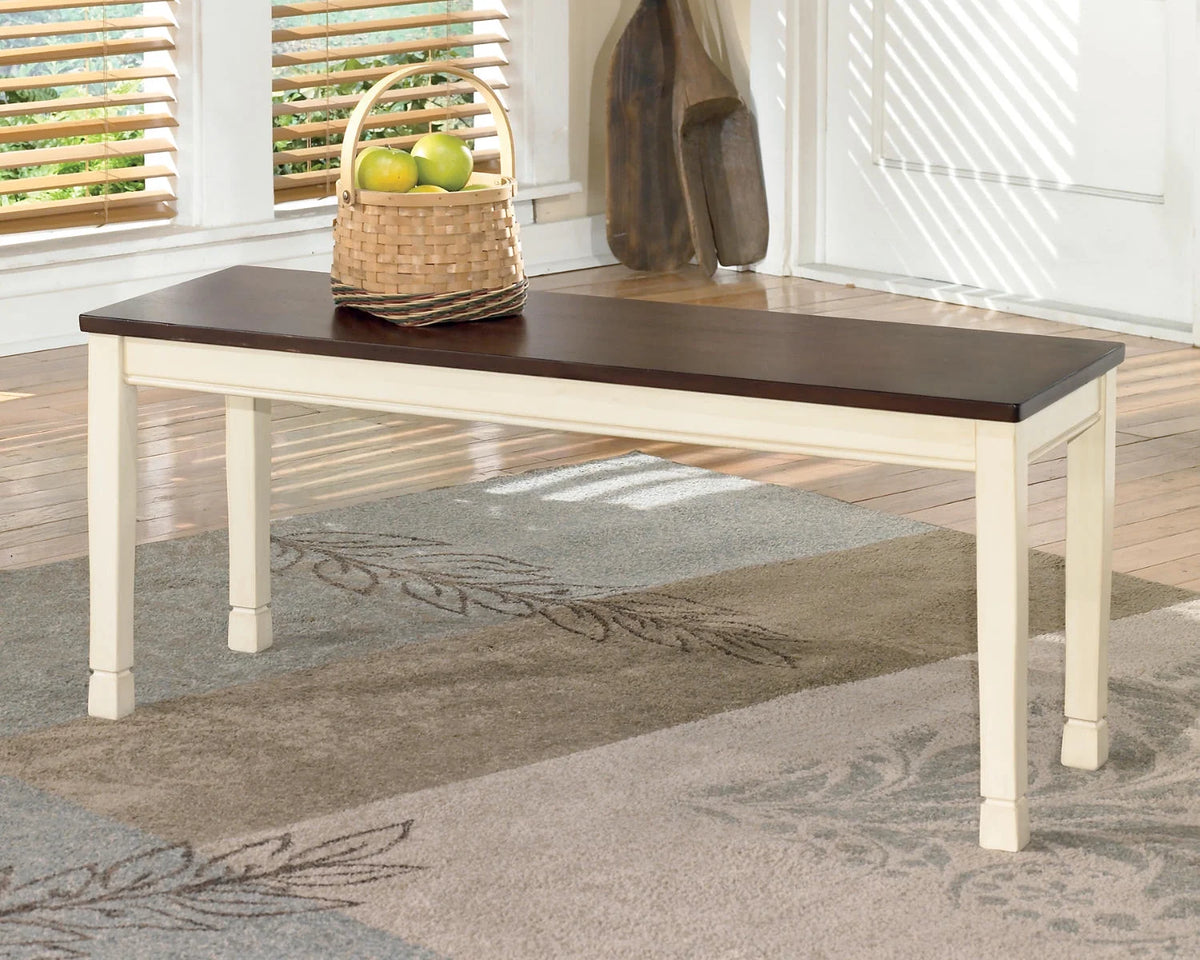 Dining Bench Brown Cottage White H32154