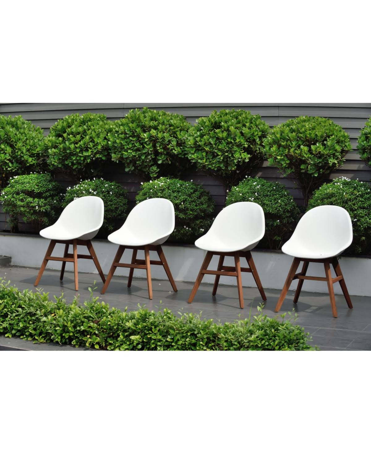 Brown Patio Dining Chair Set L526332