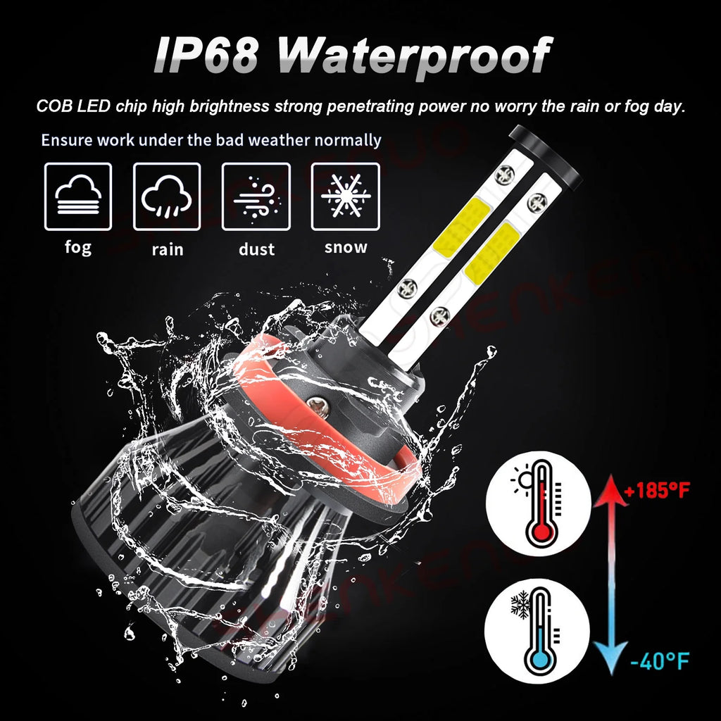 2011-2019 Dodge Grand Caravan LED Headlight Bulbs h9 h11 High Low Beam Fog Lights 6x Bulbs Combo I835165