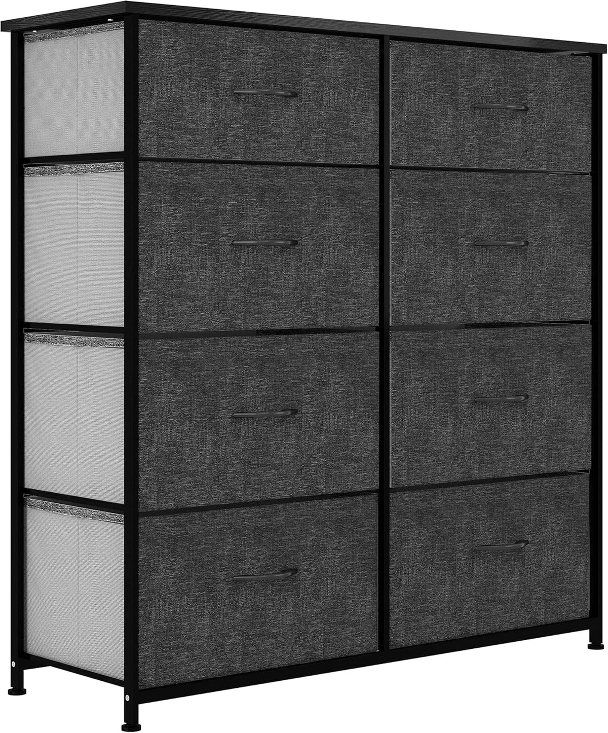 8 Drawer Fabric Dresser with Steel Frame and Wooden Top P994380