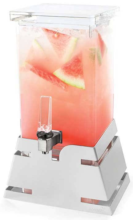 Square Beverage Dispenser with Stainless Steel Base, 1 Gallon R1803