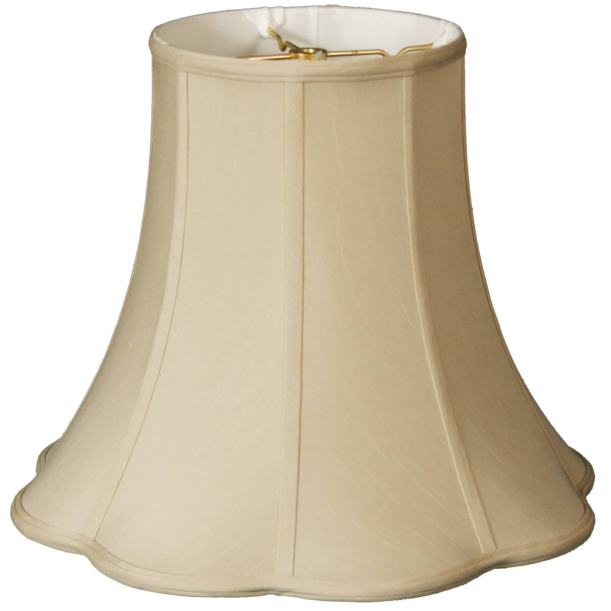 Beige Scallop Bell Lamp Shade, 10 x 20 x 15.5 N5121