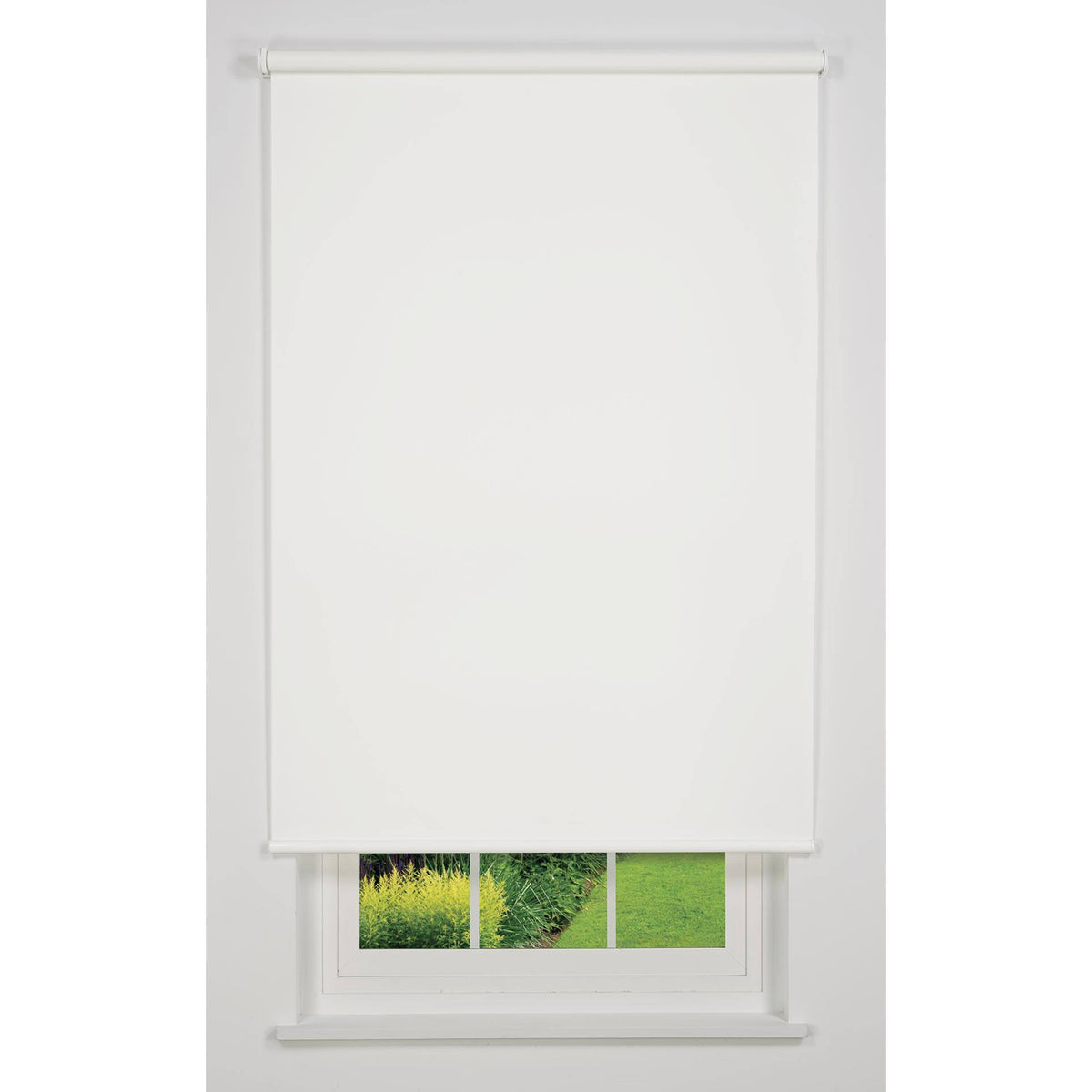 White Cordless Light Filtering Roller Shade B28032