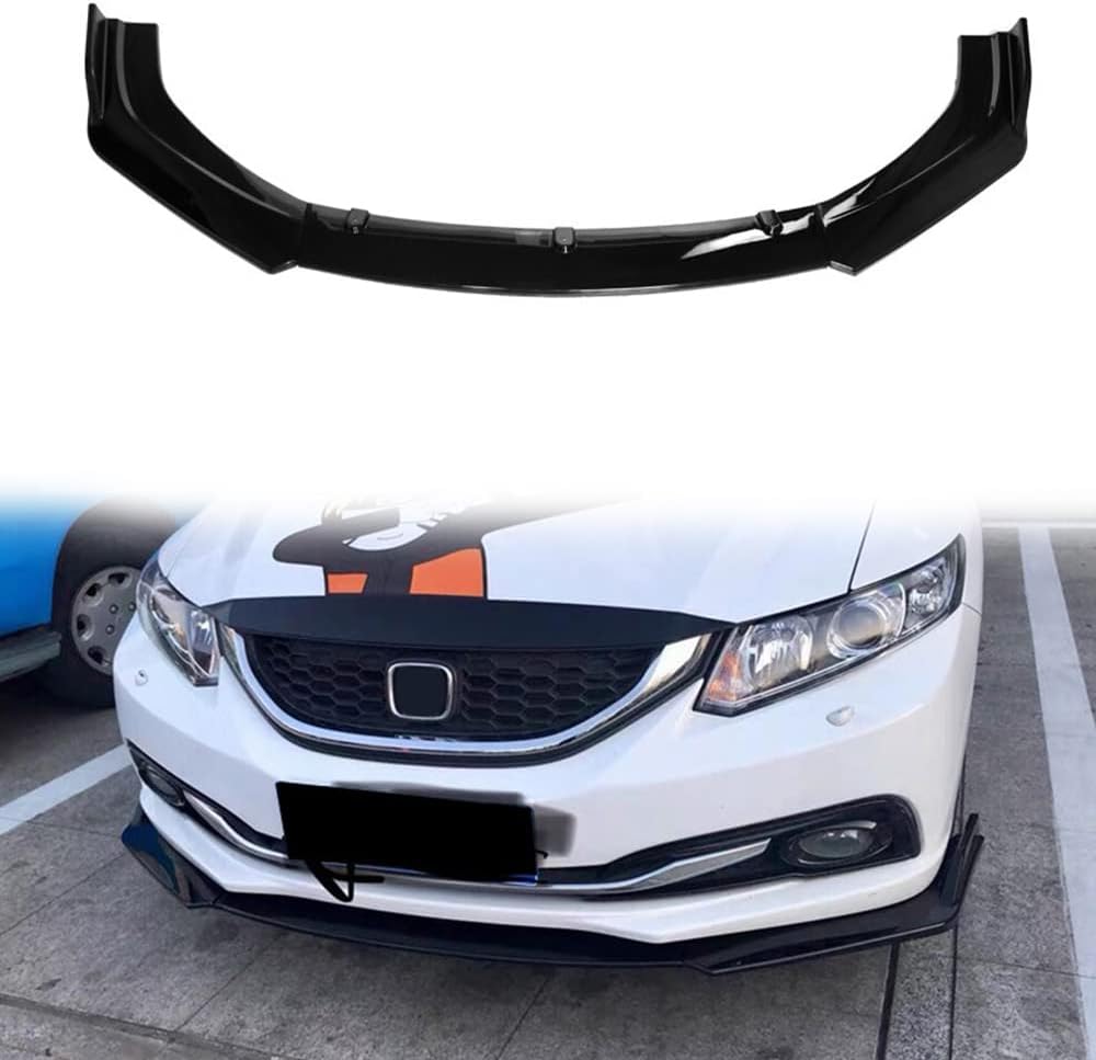 Gloss Black 3pcs/Set ABS Front Bumper Lip Splitter U60067