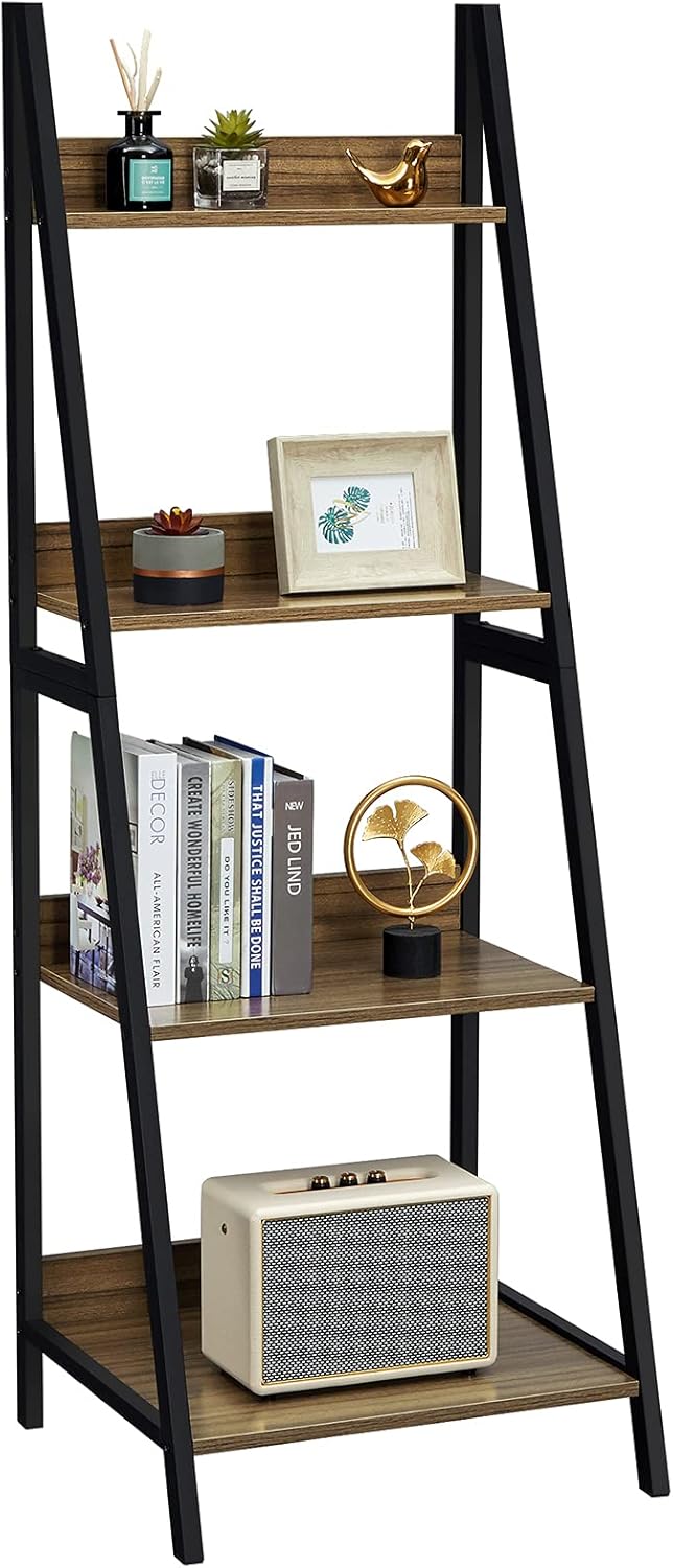 Black 4 Tier Ladder Bookshelf F6673