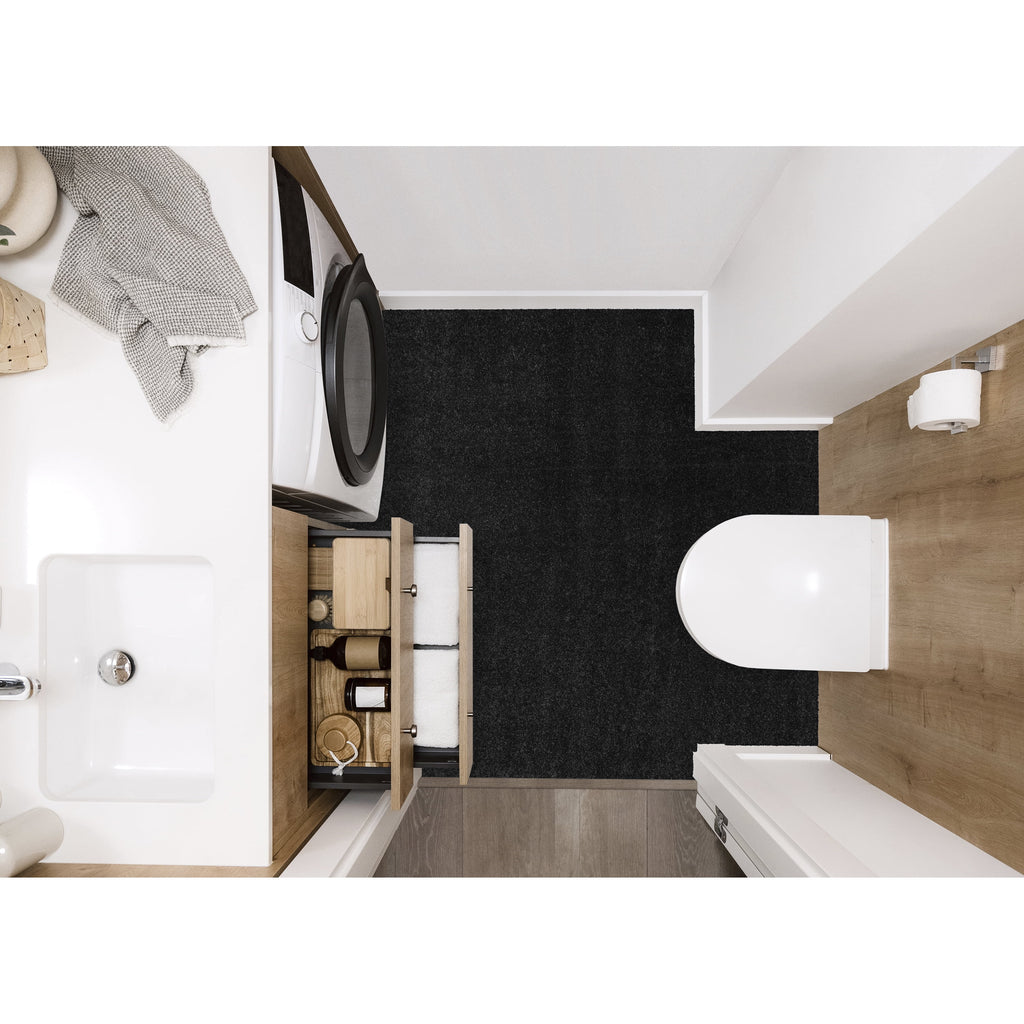 Black 6 ft. x 9 ft. Bathroom Carpet S727208