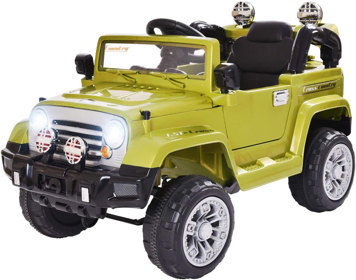 Black 12V Kids Ride On Truck Car with Parent Remote Control E4720