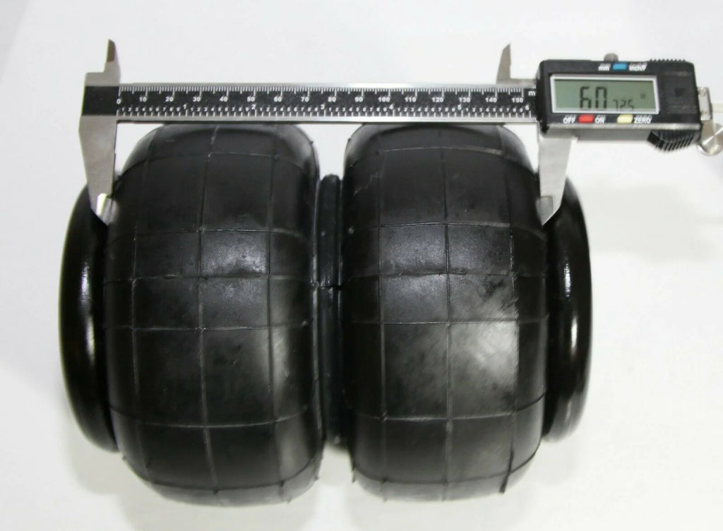 Triangulated Mount Bracket for 2.75" Axle with 2 Universal Air Spring Bags Heavy Duty 2500 Lbs 1/2NPT Single Port B61590
