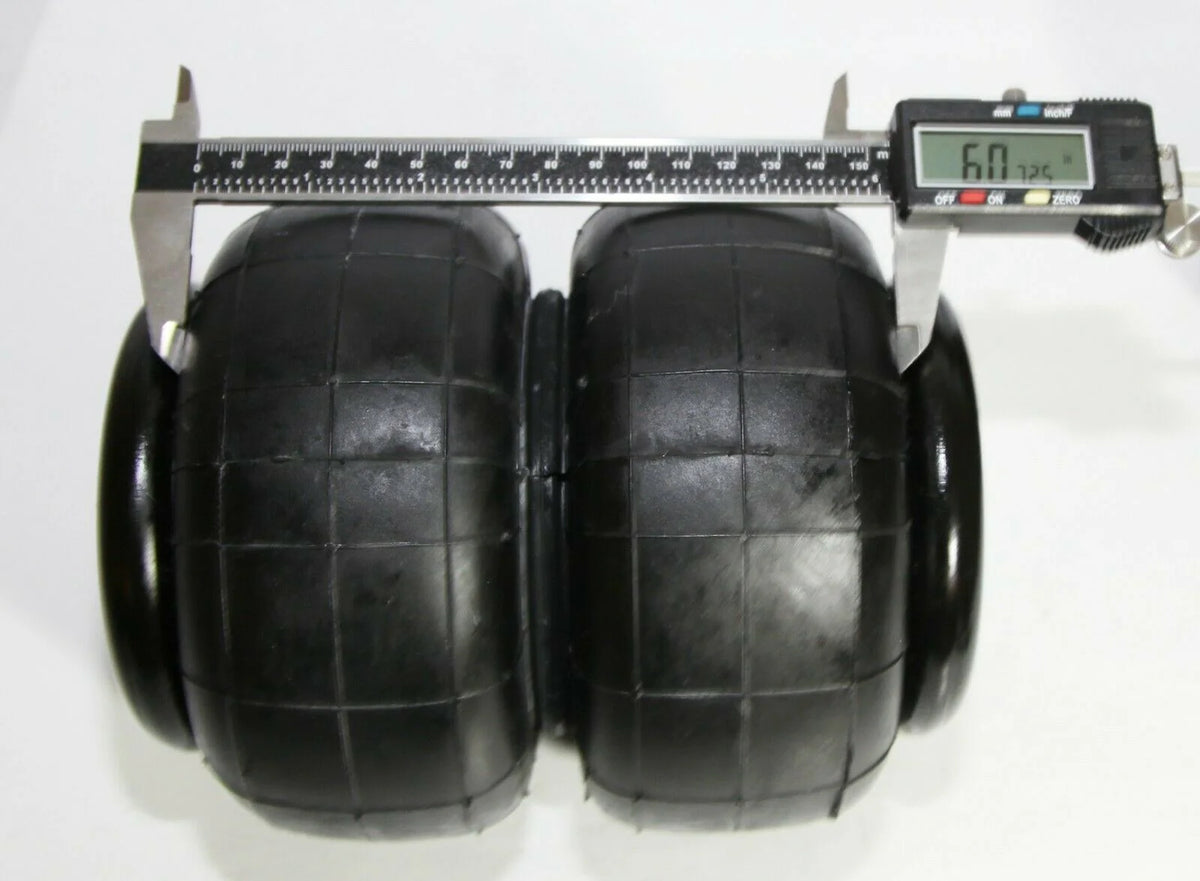 Triangulated Mount Bracket for 2.75" Axle with 2 Universal Air Spring Bags Heavy Duty 2500 Lbs 1/2NPT Single Port B61590