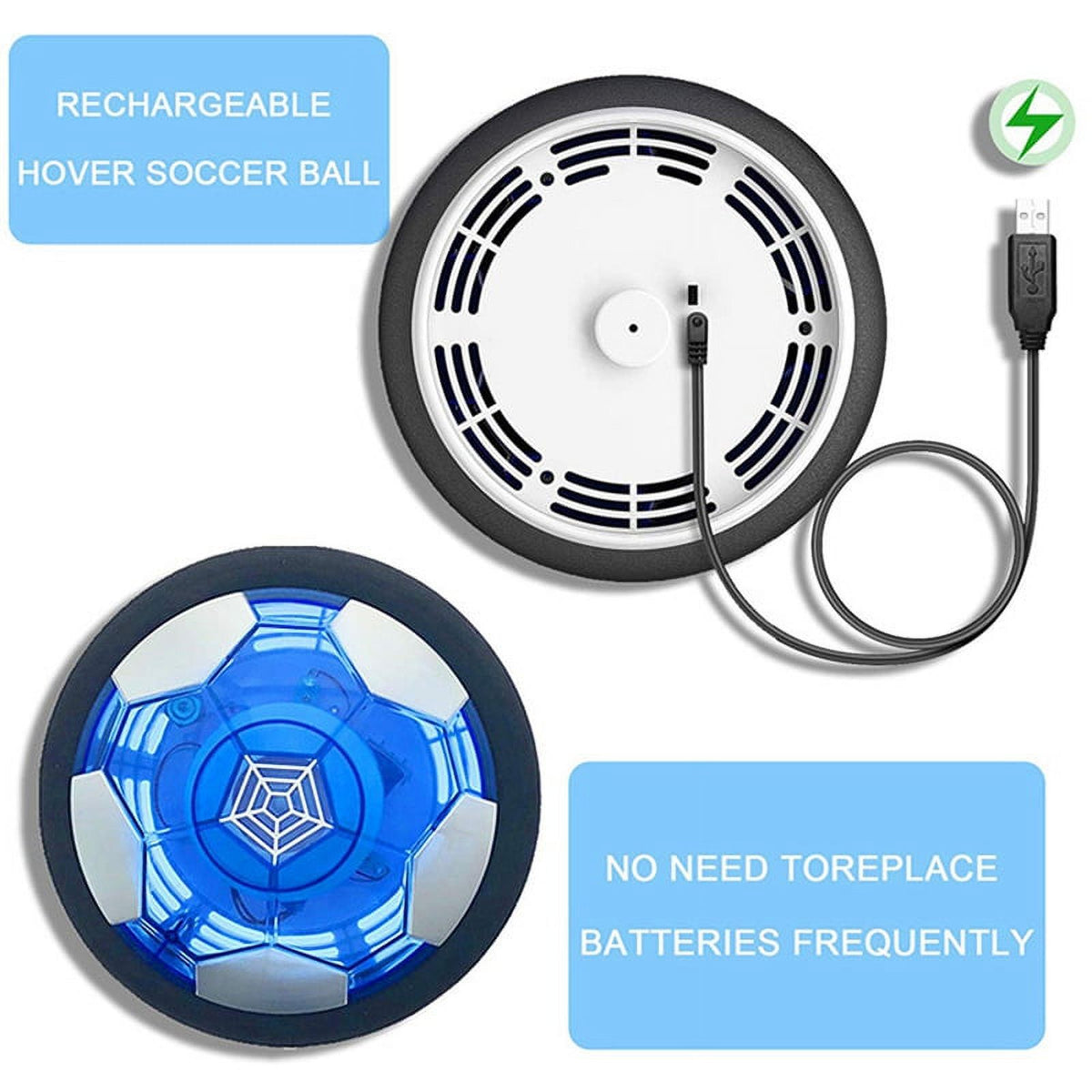 LED Hover Soccer Ball USB Charging Electric Air Cushion Indoor Luminous Toy F697427