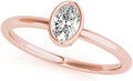 Oval Diamond Solitaire Engagement Ring in 14K Gold P9849