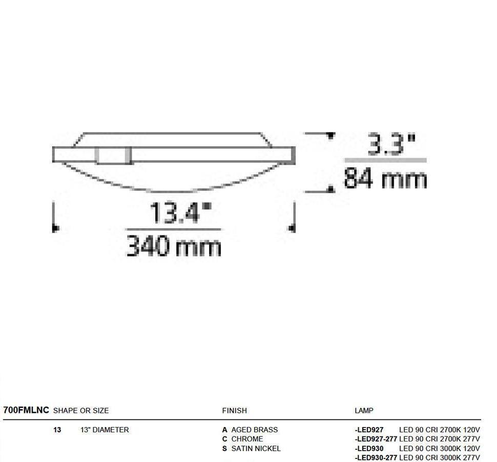 Satin Nickel LED Flush Mount U70476