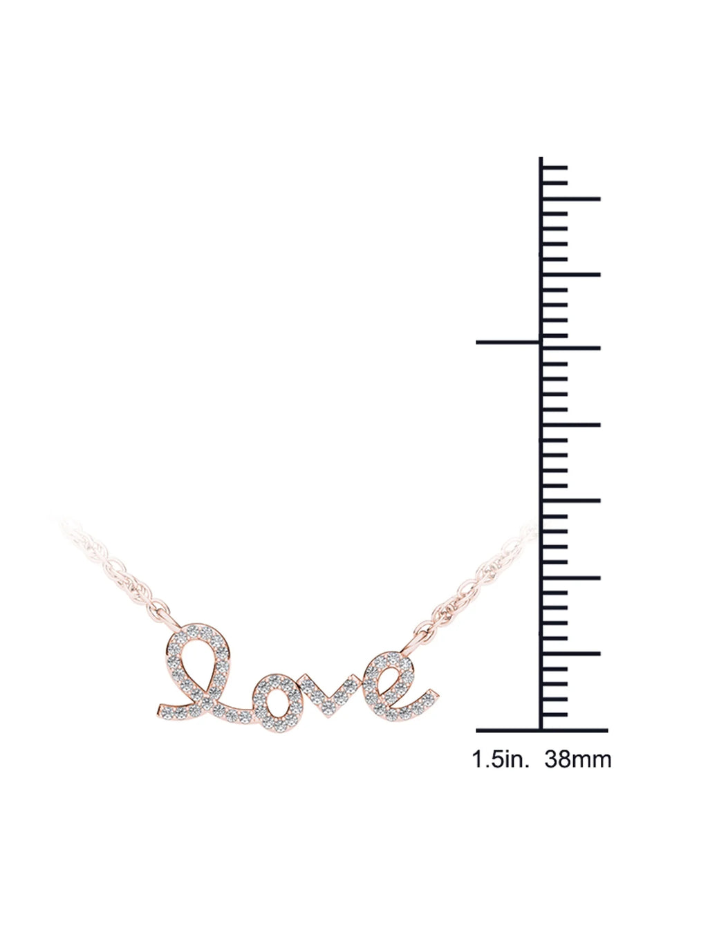 10K Rose Gold Diamond Necklace W73437