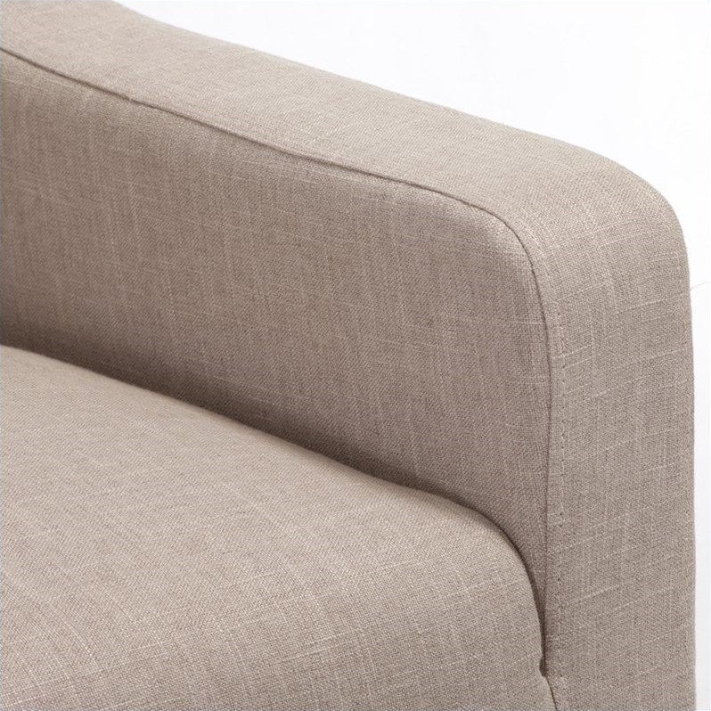 Beige Club Chair and Ottoman O307