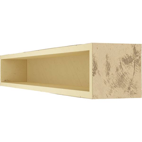 Sandblasted Faux Wood Fireplace Mantel, Natural Pine V447336
