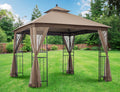 10' x 10' Gazebo with Mosquito Net and Corner Shelves U49173