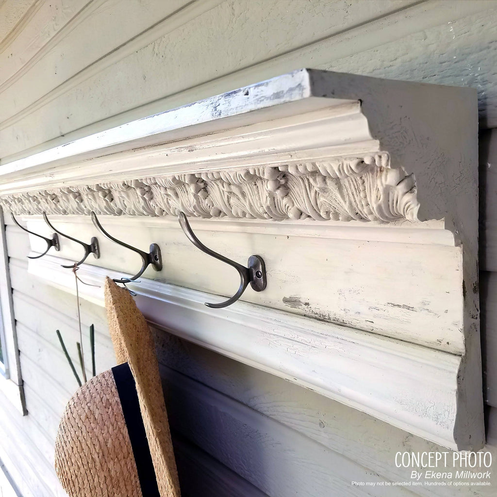 Rope Carved Wood Crown Moulding, Maple O13412