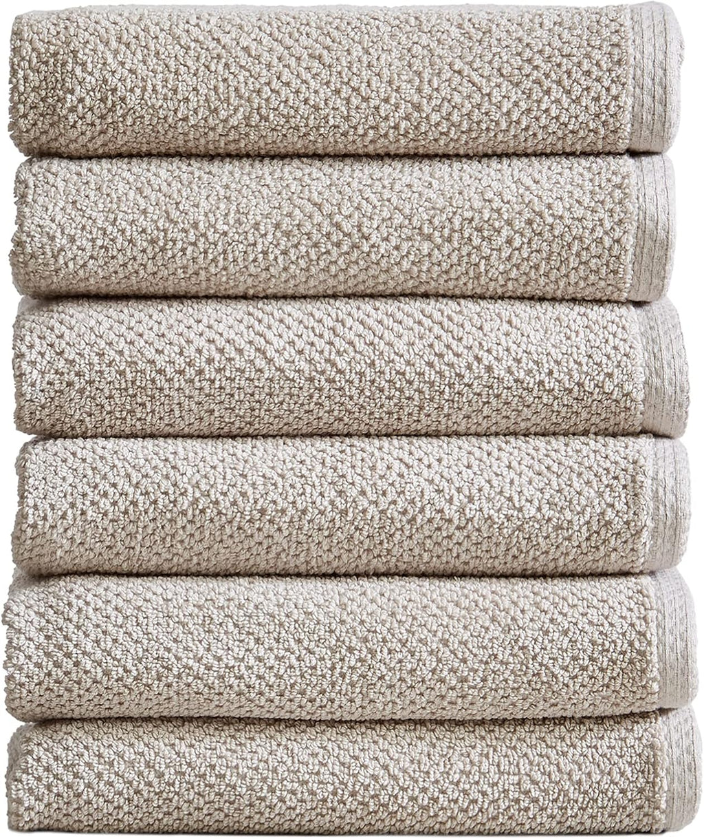 Light Grey Set of 4 Cotton Quick-Dry Bath Towels B8675
