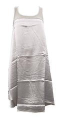 Beige Satin and Rib Nightgown A2687