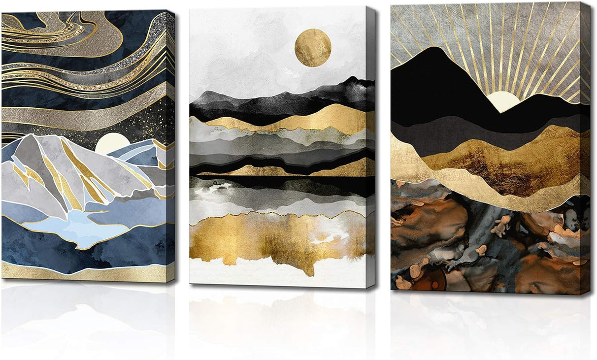 3 Pieces Minimalist Style Wall Art Canvas Print Painting Q72552