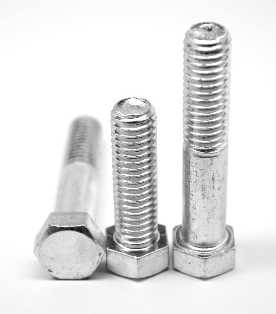 22 x 5 Coarse Thread A307 Grade A Hex Bolt Low Carbon Steel Zinc Plated Q84605