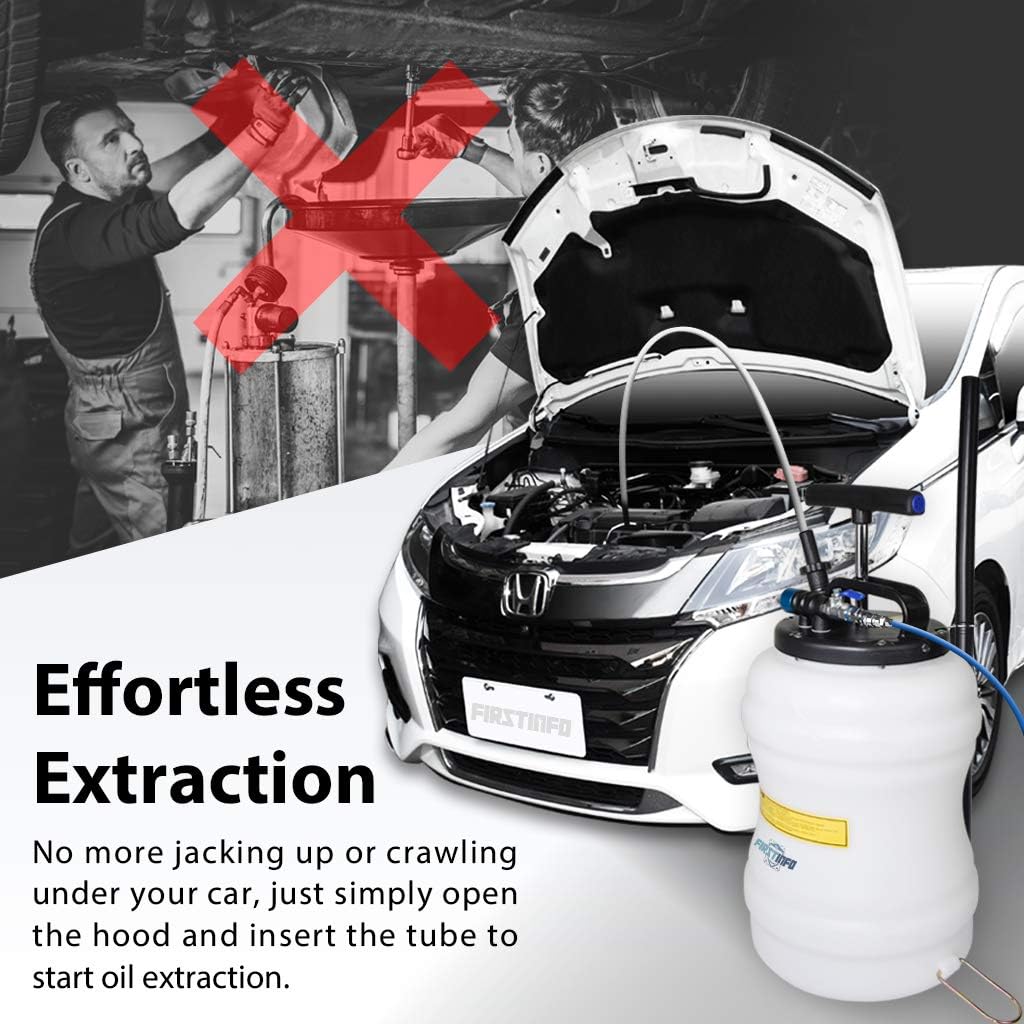 10.5 Liter Pneumatic/Manual Oil Extractor/Vacuum Pump Oil Changer with Brake Fluid Hose O958514