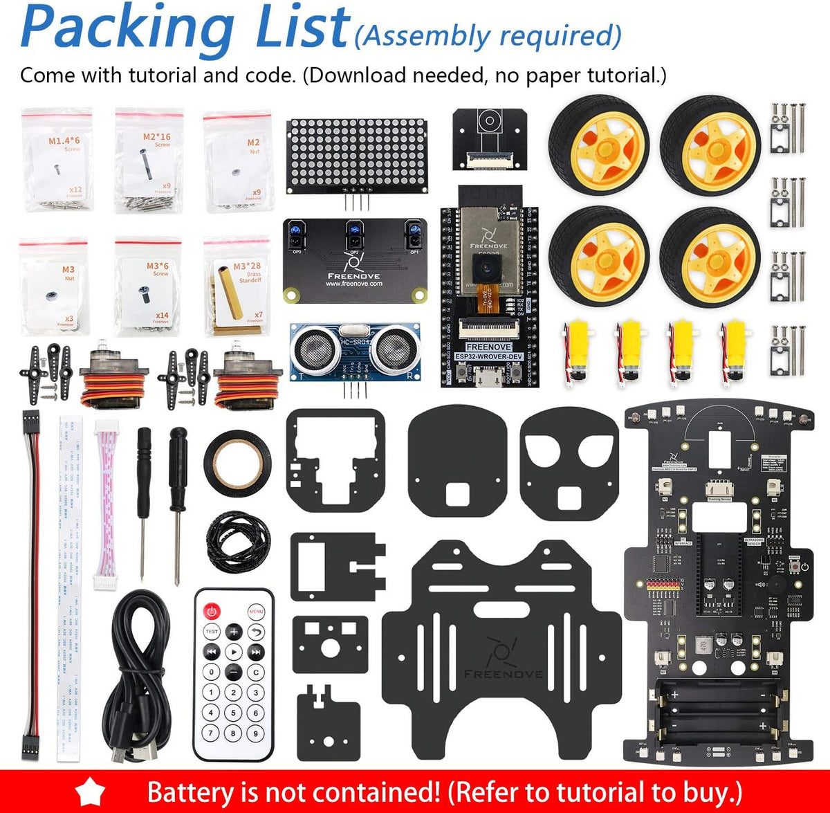 4WD Car Kit for ESP32-WROVER W6887