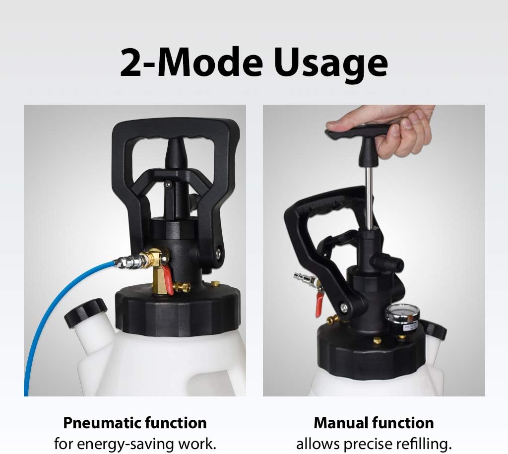 12.5L Pneumatic/Manual ATF Refill System Dispenser with 15-Piece Adapters in Storage Case U269