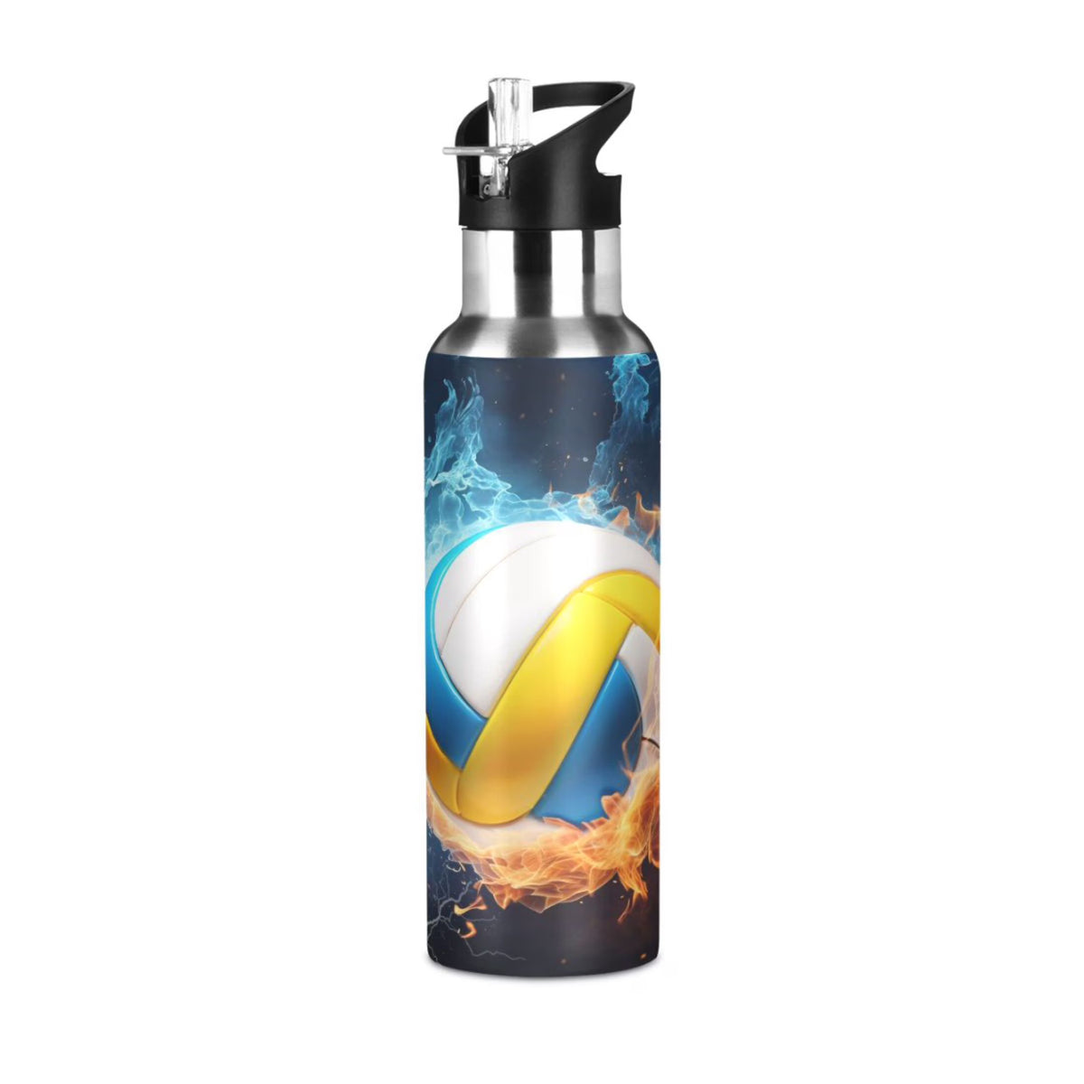 Stainless Steel Insulated Water Bottle with Straw Lid J6234