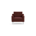 Modular Armchair, Brick Red, 1 Seater, Chrome Metal Legs Z2404