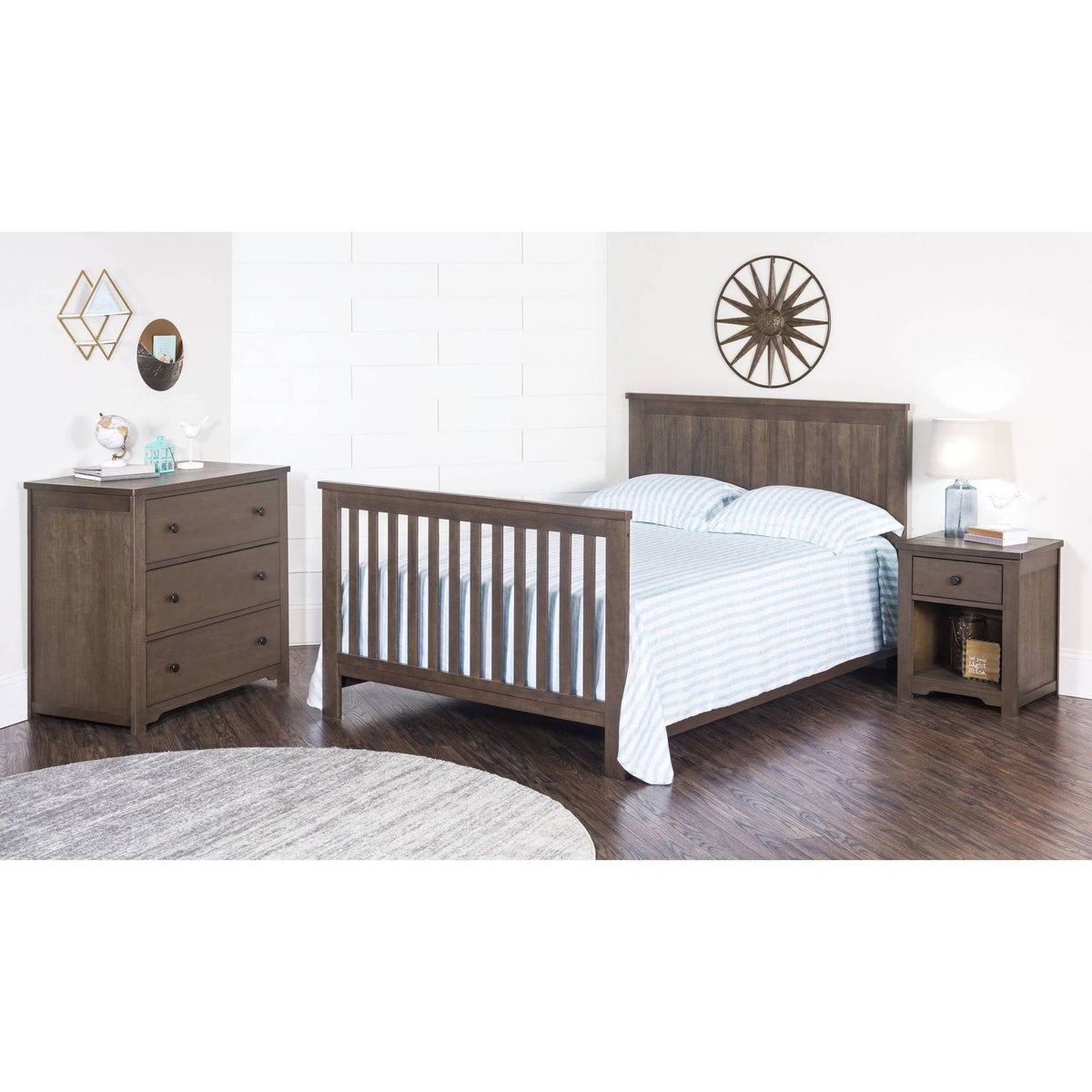 Brushed Truffle 4-in-1 Convertible Crib I491
