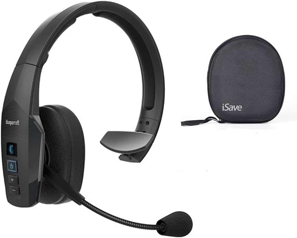 Noise Cancelling Wireless Bluetooth Headset with Carrying Case A5763