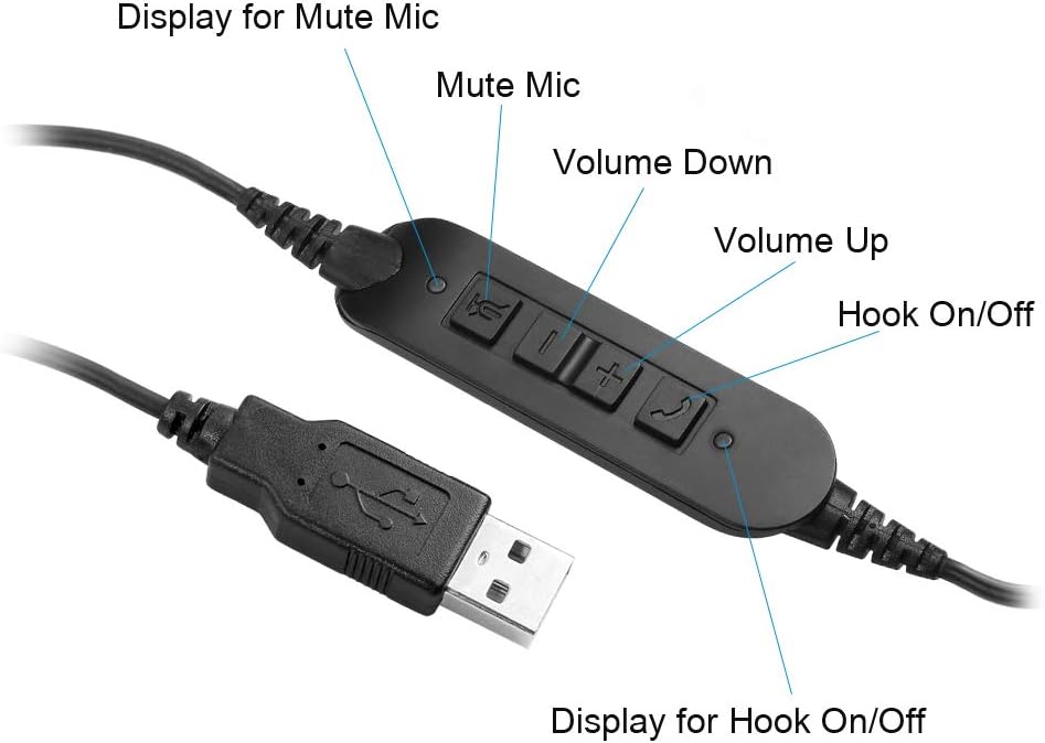 Binaural USB Computer Headset with Microphone Noise Cancelling Mic Pack of 2 E8841