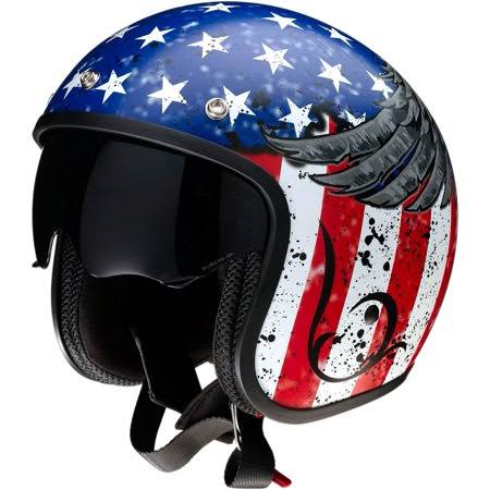 Open Face Helmet Red/Blue/White Medium C51523