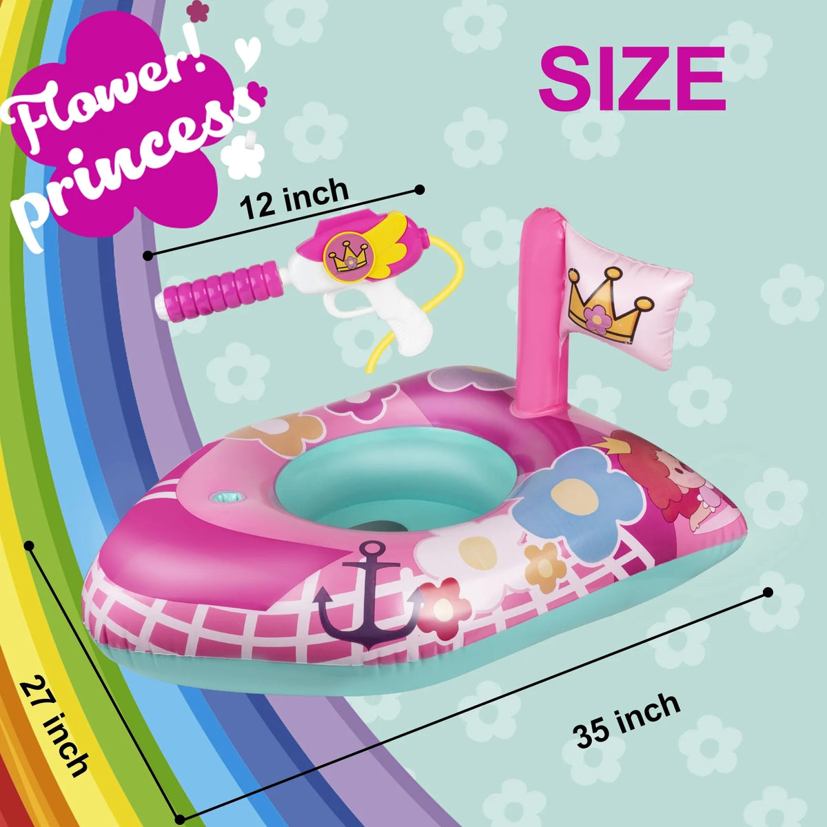 Pink Inflatable Toddler Pool Float A39299