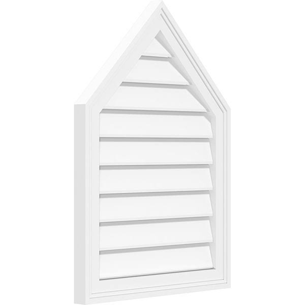 Peaked Top Surface Mount PVC Gable Vent L6833